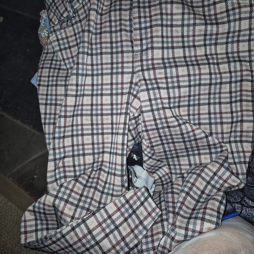 Torrid Checkered Pants with Button Accent